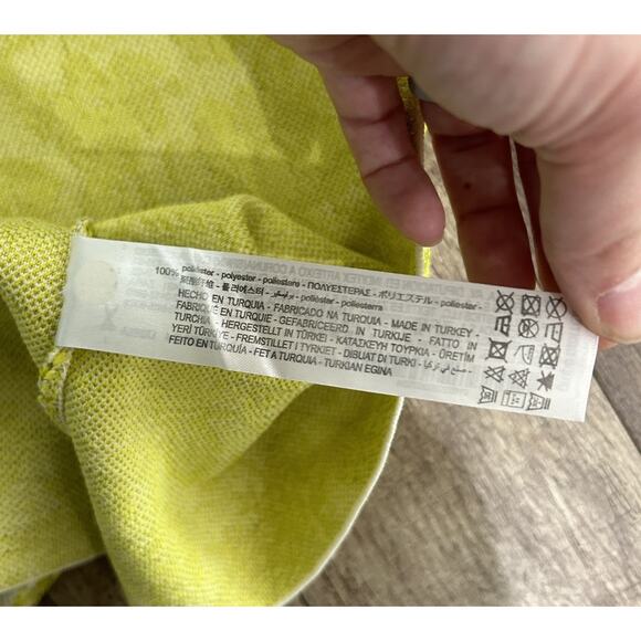 Zara Medium Jacquard Puff Sleeve Mini Dress Chartreuse Floral Leaf Retro Chic - Picture 7 of 11